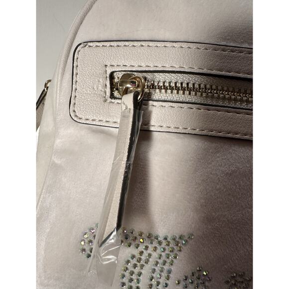 Juicy Couture White Mini Backpack Velvet Rhinestone Juicy main image 8